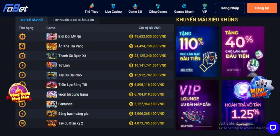 Thưởng nạp đầu 100% tại e88